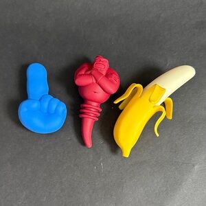 Set of 3 Silicone Bottle Stoppers